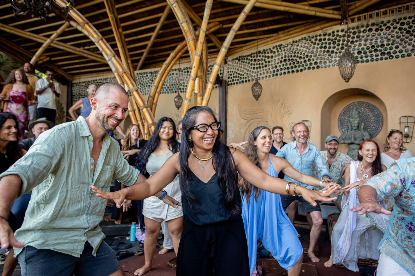 Group dancing together